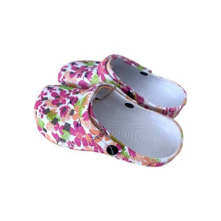 Damen Clogs Blumen » günstige Damenschuhe » Badeschlappen mit Blumenmuster » Sommer Garten Schuhe & Garten Schuhe » Badelatsc