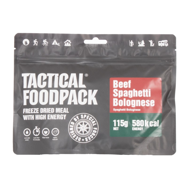 Tactical Foodpack 115g Beef Spaghetti Bolognese - 77,40 €/kg