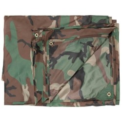 MFH Mehrzweckplane Tarp mit Beutel woodland 5 x 6m (30m² - 1,83 €/m²)  Restposte