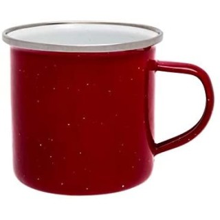 360 ml Origin Outdoors Emaille Tasse rot