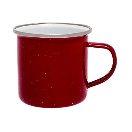 360 ml Origin Outdoors Emaille Tasse rot