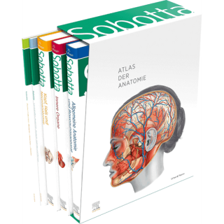 Sobotta Atlas der Anatomie. 3 Bände, Lerntabellen und Poster im Schuber.