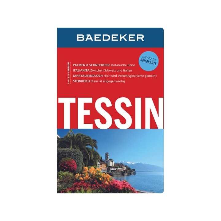 Baedeker Reiseführer Tessin mit großer Reisekarte.