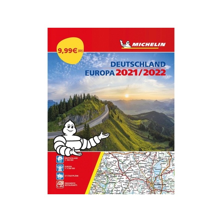 Michelin Straßenatlas Deutschland & Europa 2021/2022.