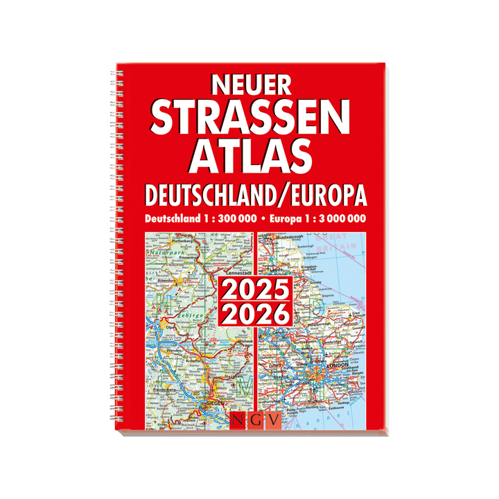 Neuer Straßenatlas Deutschland/Europa 2025/2026.