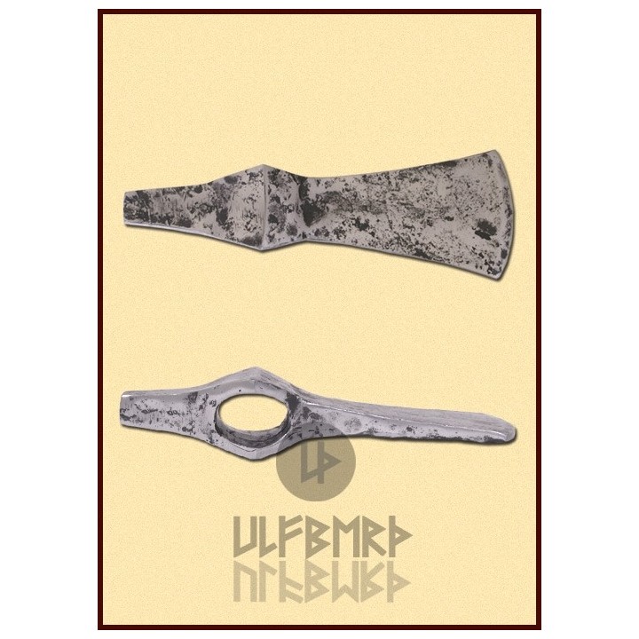 Frühmittelalterliche Hammerkopf Axtblatt 6cm ungeschliffen