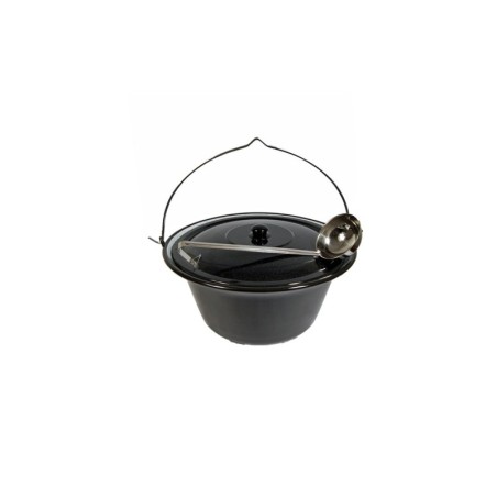 Set 6L Gulaschkessel Topf Emaille mit Deckel und GRATIS Schöpflöffel