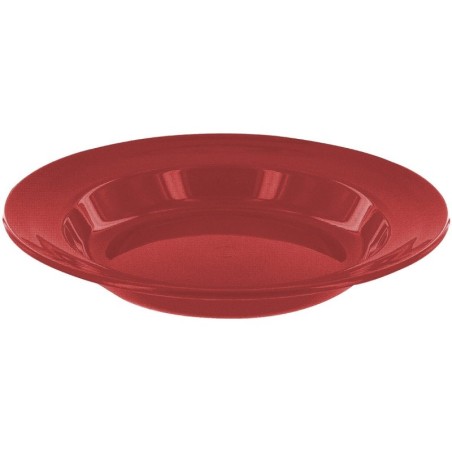 Teller tief Kunststoff rot 22cm Restposten