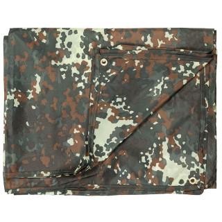 MFH Mehrzweckplane Tarp mit Beutel flecktarn 3 x 4m (12m² - 2,91 €/m²)