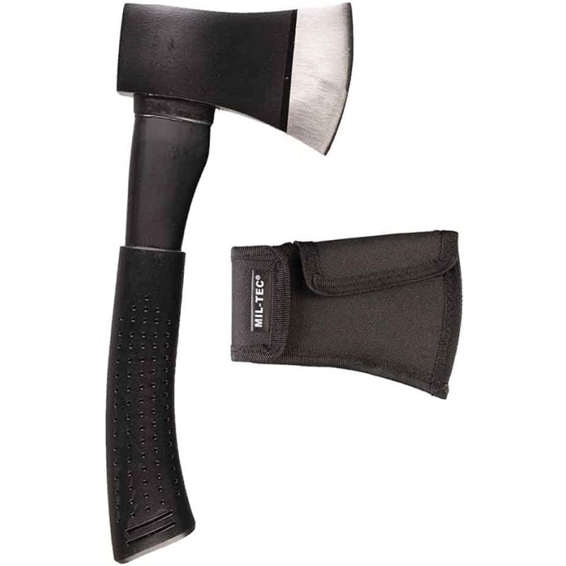Vollstahl Axt mit Kopftasche schwarz 28 cm