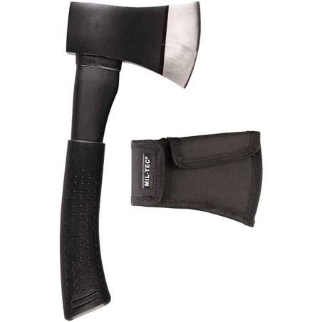 Vollstahl Axt mit Kopftasche schwarz 28 cm