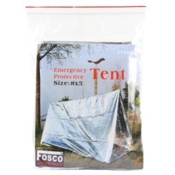 Notzelt 2-Personen silber mit Schnur 2,4 x 1,5m (3,6m² - 2,21 €/m²)
