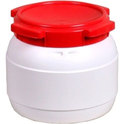 BasicNature Weithalstonne rund weiß 3,6 L