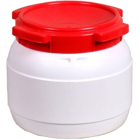 BasicNature Weithalstonne rund weiß 3,6 L