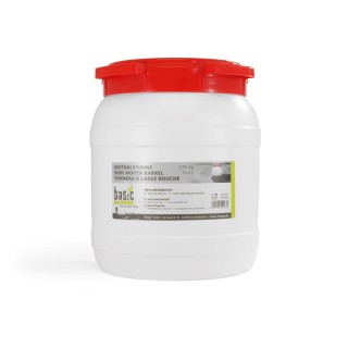 BasicNature Weithalstonne rund weiß 15,4 L