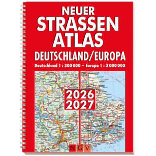 Neuer Straßenatlas Deutschland/Europa 2026/2027.