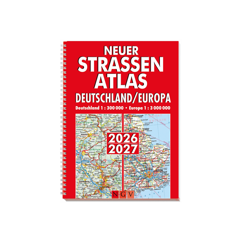 Neuer Straßenatlas Deutschland/Europa 2026/2027.