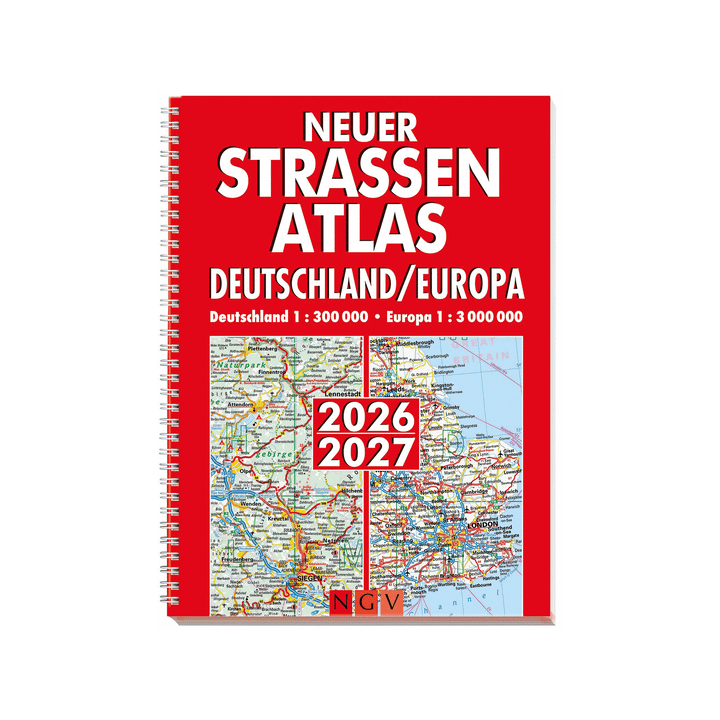 Neuer Straßenatlas Deutschland/Europa 2026/2027.
