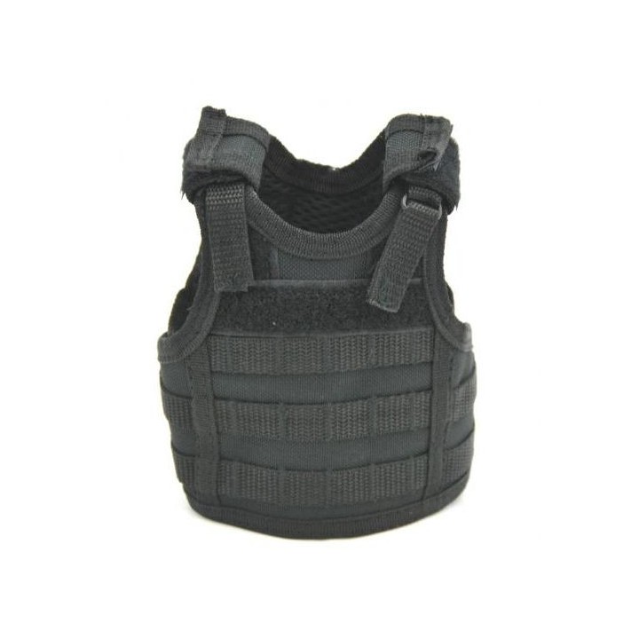 Mini Schutzweste für Bierflasche schwarz