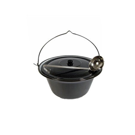 Set 10L Gulaschkessel Topf Emaille mit Deckel und GRATIS Schöpflöffel