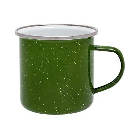 360 ml Origin Outdoors Emaille Tasse grün